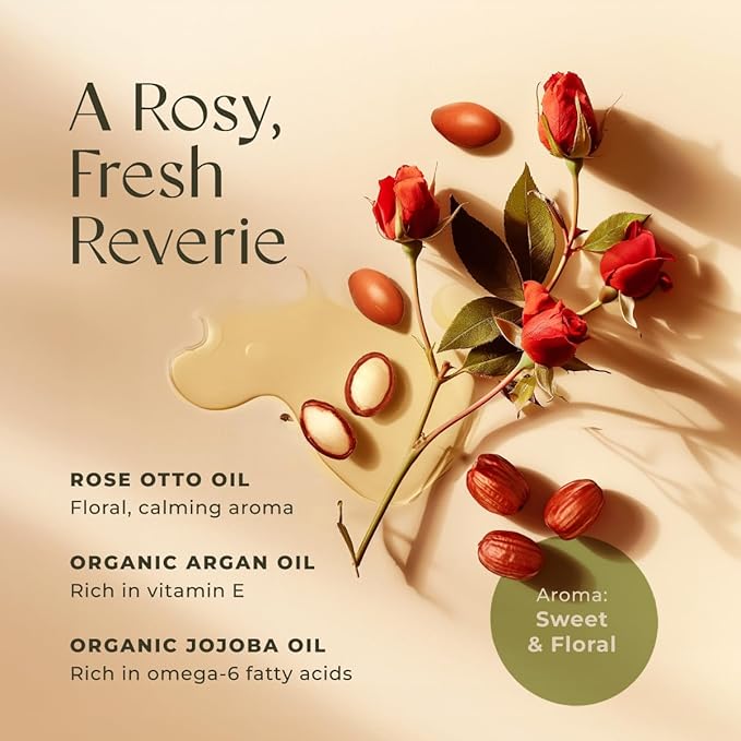 Gya Labs Rose Massage Oil - 6.76 Fl Oz - Non-Greasy Formula for Sore Muscles, Deep Relaxation & All Skin Types - Suitable for Men & Women - Bloomnest