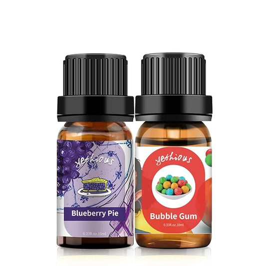 yethious Bubble Gum Essential Oil for Diffuser Blueberry Pie Bubble Gum Essential Oil Set Bubble Gum Oil 100% Pure Aromatherapy Oils - 2pcs X 10ml - Bloomnest