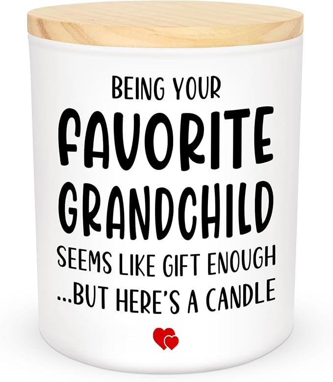 TEEZWONDER Christmas Grandparents Gifts from Granddaughter Grandson Grandkids – Scented Candle Vanilla Lavender 10oz – Birthday Gifts for Grandma Grandpa Papa Grammy Mimi Nini Nana - Bloomnest