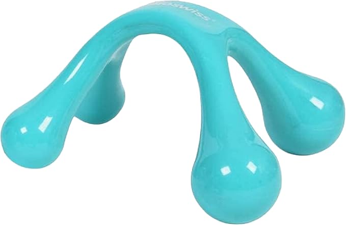 BioSwiss Handheld Full Body Massager, 4-Leg Pressure Point Massage Tool for Back, Neck, and Shoulder, Portable Manual Massager Bioswiss