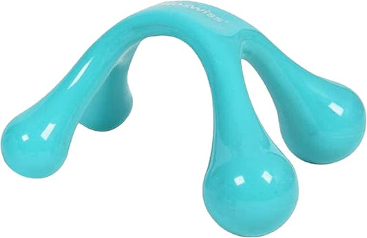 BioSwiss Handheld Full Body Massager, 4-Leg Pressure Point Massage Tool for Back, Neck, and Shoulder, Portable Manual Massager Bioswiss