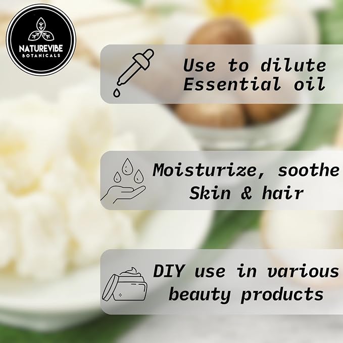 Naturevibe Botanicals Shea Nut Oil 32 Ounces | 100% Pure and Natural | Great for Skin Care and Hair Care - Bloomnest