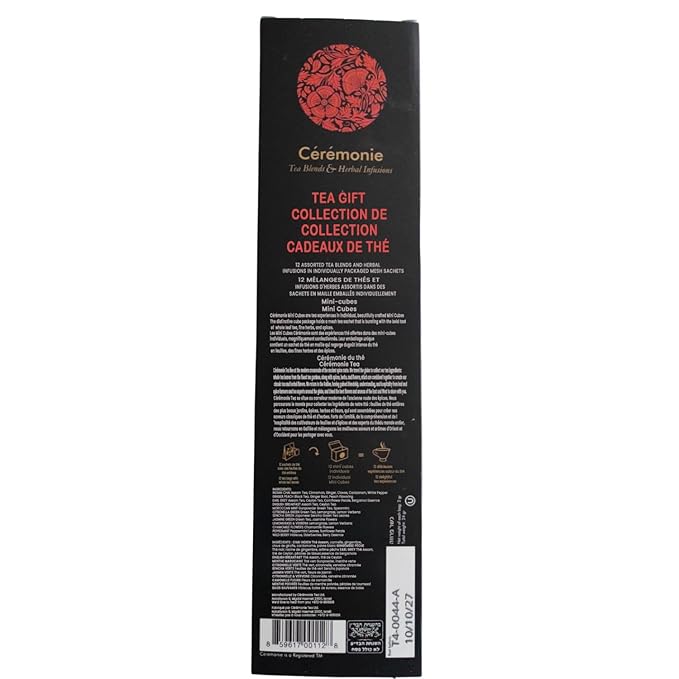Ceremonie Tea Herbal Variety Pack - Kosher Set - Assorted Sampler With 12 Individually Wrapped Silky Mesh Herbal Bags - Single Serve Pouches - Bloomnest