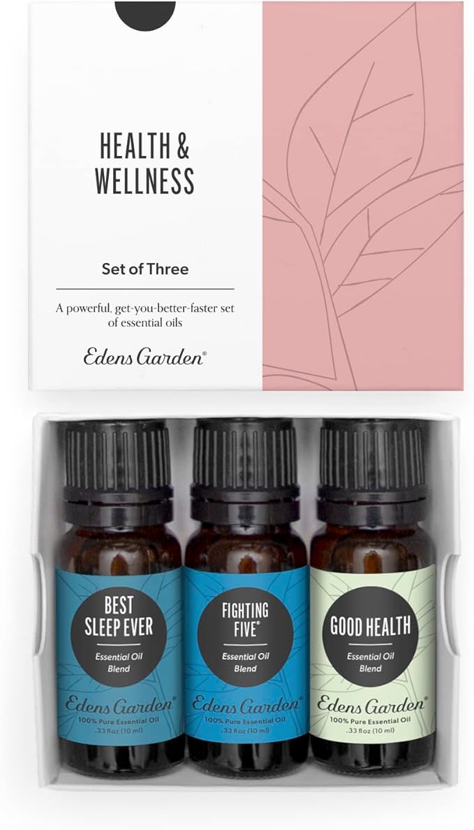 Edens Garden Health & Wellness Essential Oils 3 Set – 100% Pure Therapeutic Grade, Natural Undiluted Aromatherapy Blends - Oil for Immune Support, Household Cleaning & Air Freshening, 10 ml/ 3 Pack - Bloomnest