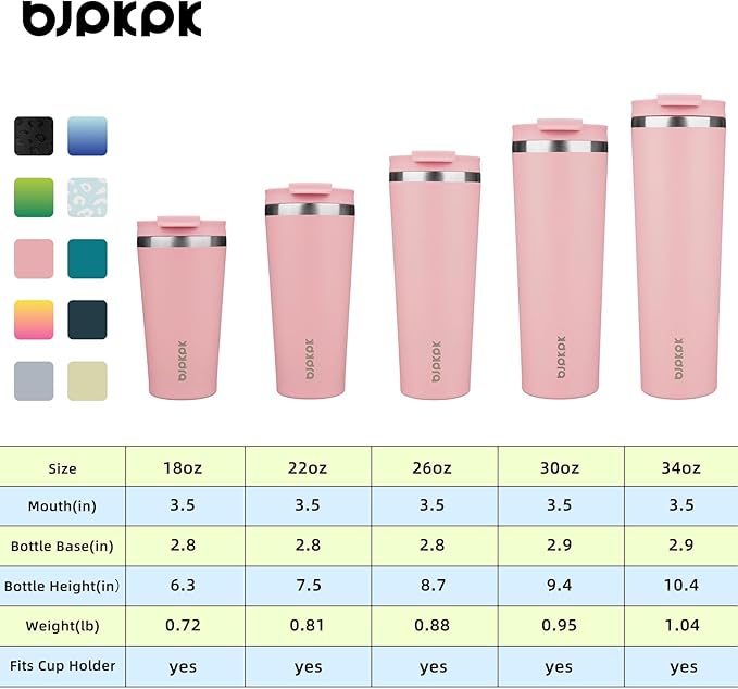 BJPKPK 30oz Tumbler With lid And Straw Stainless Steel Travel Coffee Mug Insulated Tumblers Cups,Light Pink - Bloomnest