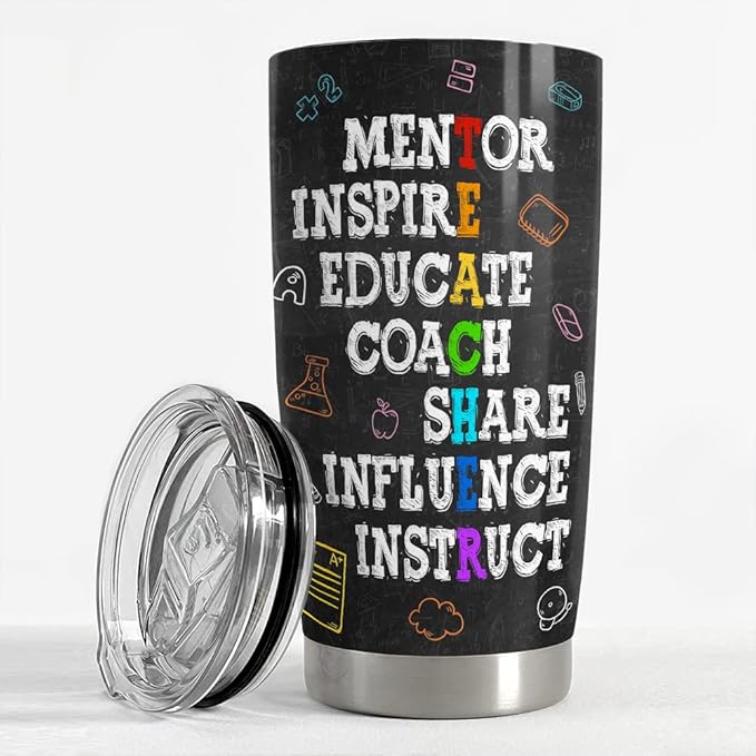 SANDJEST Personalized Teacher Tumbler 20oz 30oz With Lid - Appreciation Gift for Preschool Teaching Assistant - Christmas Birthday Teacher Day - Bloomnest