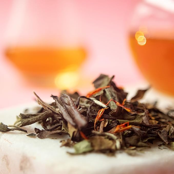 Organic Positively Tea Company, White Champagne Raspberry White Tea, Loose Leaf, 4 Ounce - Bloomnest