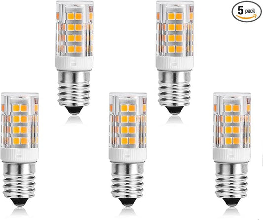 E14 LED Bulb Cooker Hood Bulb E14 Chandelier Light Bulb 120V Replace Salt lamp,Home Lighting, Kitchens Lighting 4W(40W Halogen Equivalent) Warm White 3000K Dimmable (5-Pack) - Bloomnest