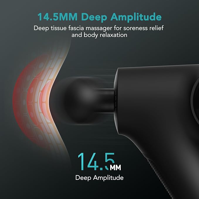 opove Apex Massage Gun Deep Tissue 14.5mm Percussion Fascia Muscle Massager for Athletes Workout Pain Relief Recovery Relaxation, Professional Therapist Choice, Ergonomic for Effortless to Use - Bloomnest