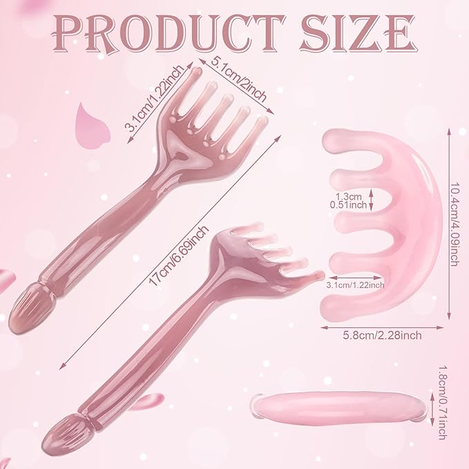 ProSuites 3 Pack Head Massager Scalp Comb Resin Scalp Stress Relax Tool for Christmas, Birthday, Mother's Day, Father's Day ProSuites