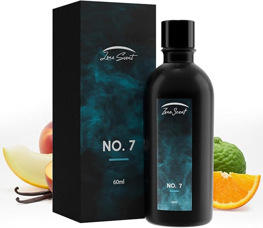 No.7 Luxury Essential Oil for Diffusers - Fruity & Sweet Aromatherapy with Orange, Peach & Vanilla - Uplifting Scent for a Bright & Welcoming Home ZoneScent