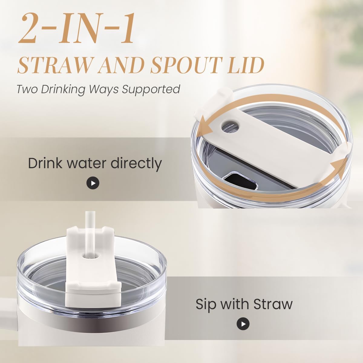 SANDJEST Retirement Tumbler 40oz Stainless Steel with Handle and Straw - Happy Retirement Gifts for Coworkers & Colleagues