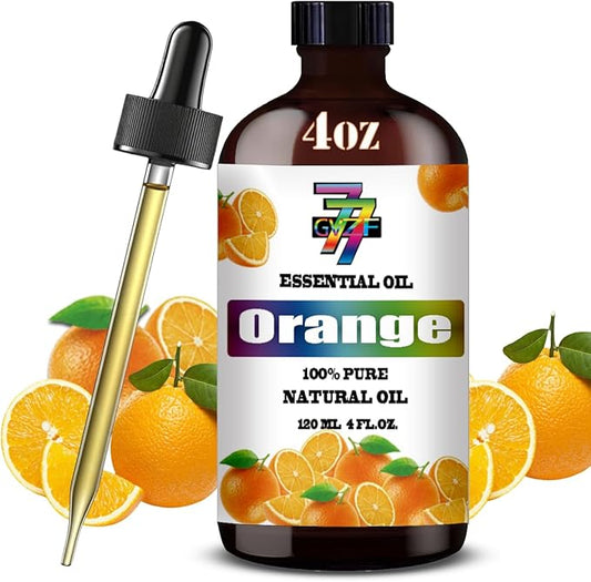 Orange Essential Oil (4 oz/120 ml) — Orange Oils for Aromatherapy, diffusers, humidifiers, Home fragrances, DIY Skincare, soap Making, DIY Candle Making, Relaxation, Yoga, and Meditation GV77ZFESSENTIALOILBUYNOW
