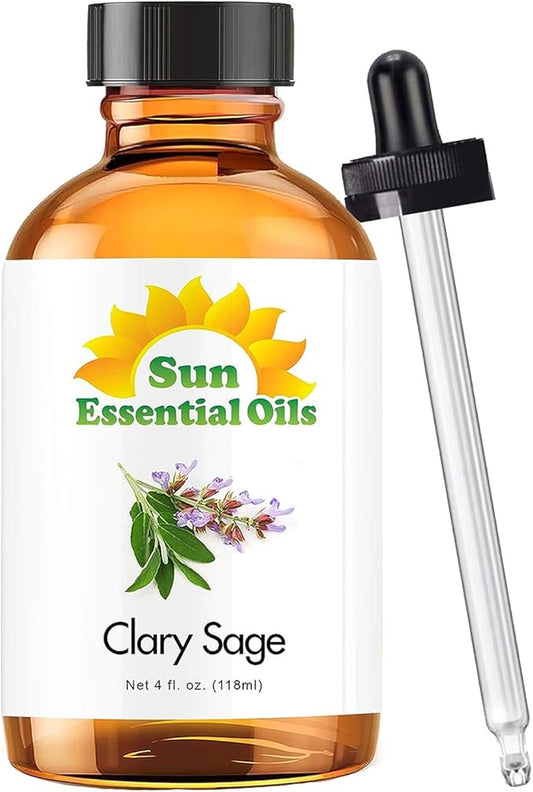 Sun Essential Oils Clary Sage Essential Oil 4oz - Clary Sage Aromatherapy Oil - Bloomnest