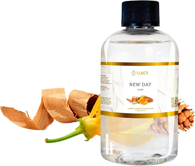 YANCY New Day Luxury Collection Fragrance Oil (4 oz), Uplifting Citrus and Floral Scent, Ideal for Diffusers, Oil Burners & Aroma Lamps, Refreshing Fragrance Oil for Morning Energy Boost YancySpa