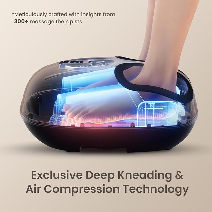 RENPHO Foot Massager Machine with Heat [2026 Upgraded], Shiatsu Foot Massager for Plantar Fasciitis, Birthday Gifts for Women Mom Men Dad, Wireless Control, 2026 New Upgraded, Up to US 12 - Bloomnest