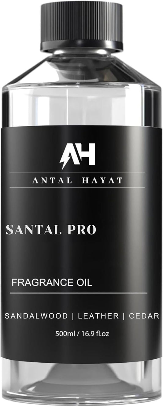 Hotel Scents Santal Diffuser Oil 500mL - Aromatherapy Fragrance Inspired by 5-Star Hotels - Notes of Sandalwood, Leather & Cedar - Inspired by Santal Perfume - Luxury Home Scents Refill - Bloomnest