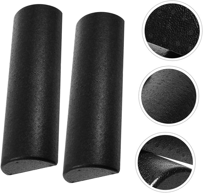 PRETYZOOM Lightweight Half-Round Foam Roller Yoga Muscle Massage Tool Fitness Equipment for Back Legs Arms Relief Portable Column Shaft for Balance Training and Pilates Home Workouts (45cm - Bloomnest