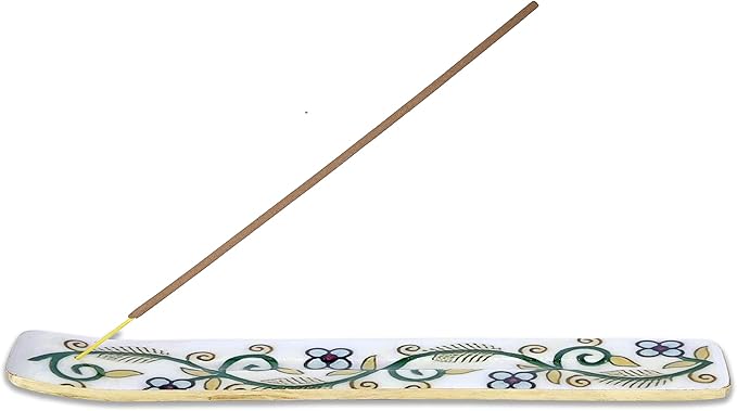 Bless-International Traditional-Handmade-Burner Wooden-Incense-Stick-Holder Ash-Catcher-Stand for-Aromatherapy-Meditation-Yoga (Inner Peace) 10 Inches, Pack of 2 - Bloomnest