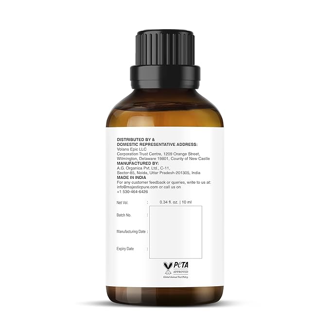 Majestic Pure Vanilla Essential Oil with Glass Dropper - 0.3 Fl Oz - 100% Pure and Natural Vanilla Oil - Premium Grade Essential Oils for Diffuser, Aromatherapy, Soap and Candle Making - Bloomnest