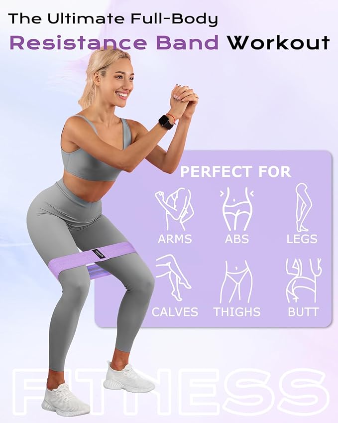 Pull Up Bands, Fitense Resistance Bands Set with Door Anchor, Stretching Assist Band, Portable Exercise, Muscle Training, Physical Therapy, Exercise Workout Bands for Working Out for Women - Bloomnest