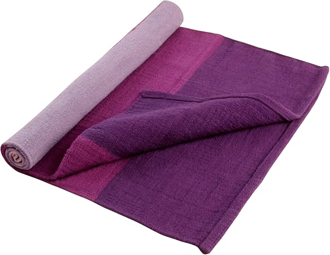 Hugger Mugger Cotton Yoga Rug - Absorbent, Grippy Tight Weave, Ashtanga and Hot Yoga Rug, Helps with Slippery Hands and Feet - Bloomnest