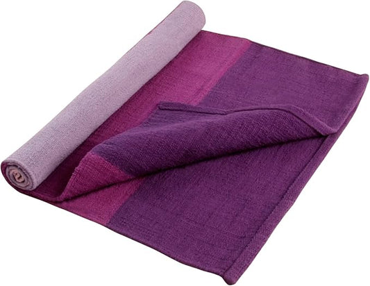 Hugger Mugger Cotton Yoga Rug - Absorbent, Grippy Tight Weave, Ashtanga and Hot Yoga Rug, Helps with Slippery Hands and Feet - Bloomnest