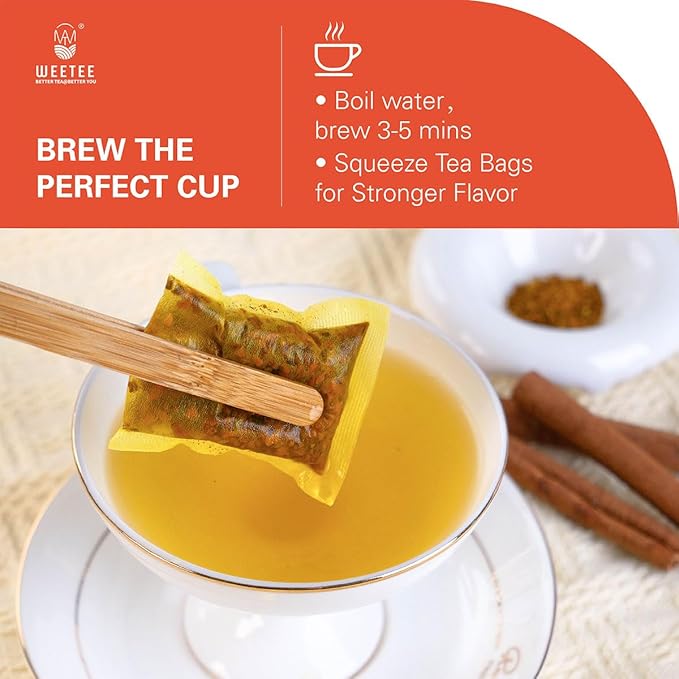 WT WEETEE Turmeric Ginger Cinnamon Tea Bags, Warm & Spicy Turmeric Ginger Herbal Blend Tea, Rich in Antioxidant, Natural Ingredients, Caffeine-free - Bloomnest