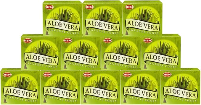 Aloe Vera Incense Cones and Cone Incense Burner Bundle Insence Insense Hem Incense TRUMIRI
