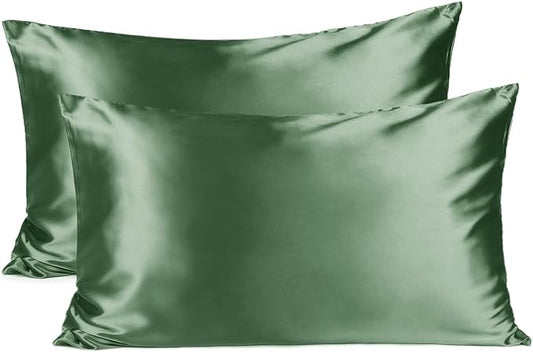 Yanibest Satin Pillowcase, Silk Pillow Cases for Hair and Skin with Zipper, Queen Pillow Cases Set of 2 for 20"x30", Exquisite Packaging for Women Men - Bloomnest