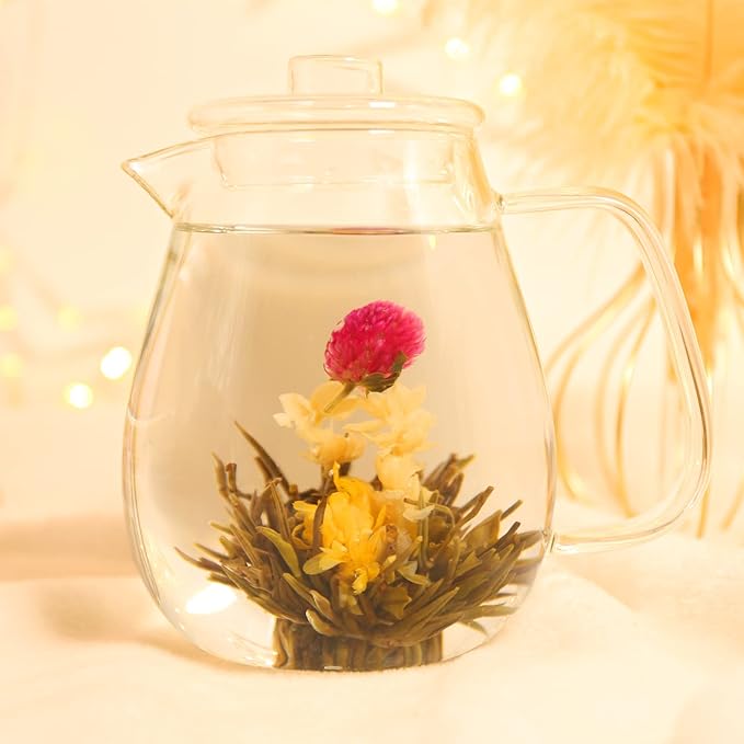 FullChea - Blooming Flowering Tea, 12 Unique Varieties - Flowering Tea in 12 Delicious Fruit Flavors - Gift For Tealovers, Christmas, Anniversary, Valentine, Birthday - Bloomnest