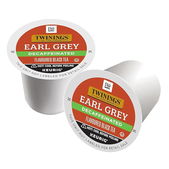 Twinings Decaf Earl Grey K-Cup Pods for Keurig, Decaffeinated Black Tea Flavoured with Citrus and Bergamot, 24 Count (Pack of 2) - Bloomnest