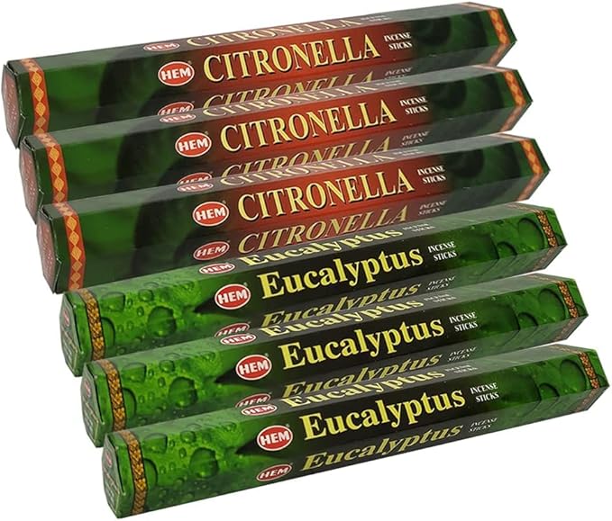 Citronella & Eucalyptus Incense Sticks & Holder Bundle Variety Pack from Hem Trumiri Insense Insence