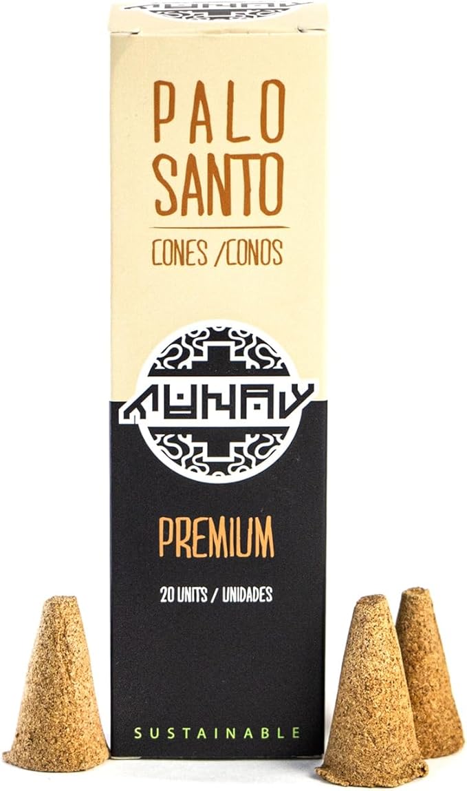 Palo Santo Cones l Handmade Bursera Graveolens Incense for Purifying, Cleansing and Meditation (20 Units Pack) l Sustainable Holy Wood l Munay Munay