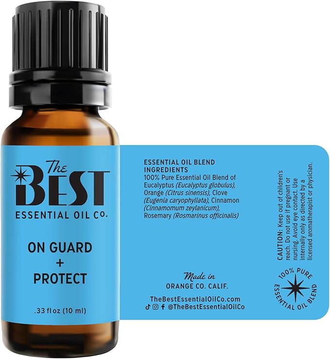 The Best On Guard + Protect Essential Oil Blend- Premium Grade- 100% Pure & Natural for Aromatherapy, Diffuser, Spa, Massage, Air Freshener- 10 ml (.33 fl oz) - Bloomnest
