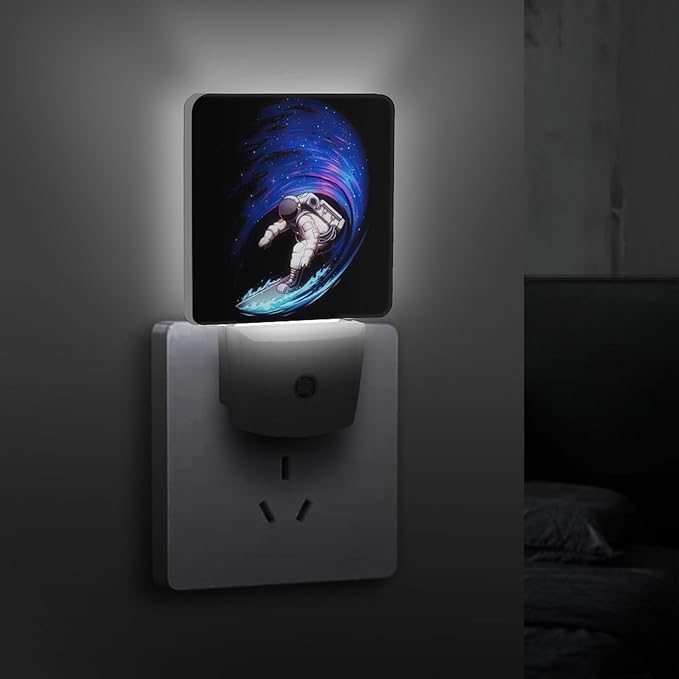 Space Astronaut Night Light, Plug into Wall Decor Nightlights for Bedroom, Bathroom, Hallway, Kitchen, with Dusk to Dawn Light Auto Sensors LED Night Lights for Boys Girls Women Men Room Gifts - Bloomnest