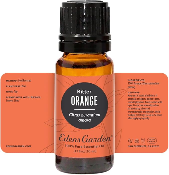 Edens Garden Orange- Bitter Essential Oil- 100% Pure Premium Grade, Undiluted, Natural, Therapeutic, Aromatherapy, The Best for Diffuser, Skin, Face, Kid Safe 10 ml (.33 fl oz) EdensGarden