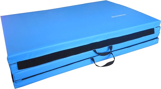 BalanceFrom 10x4 Feet 4-Panel Folding Gymnastics Mat – 2-Inch Thick Pad with Vinyl Surface and Carrying Handles for Tumbling, Yoga, Pilates, Home Workouts, and Martial Arts - Bloomnest