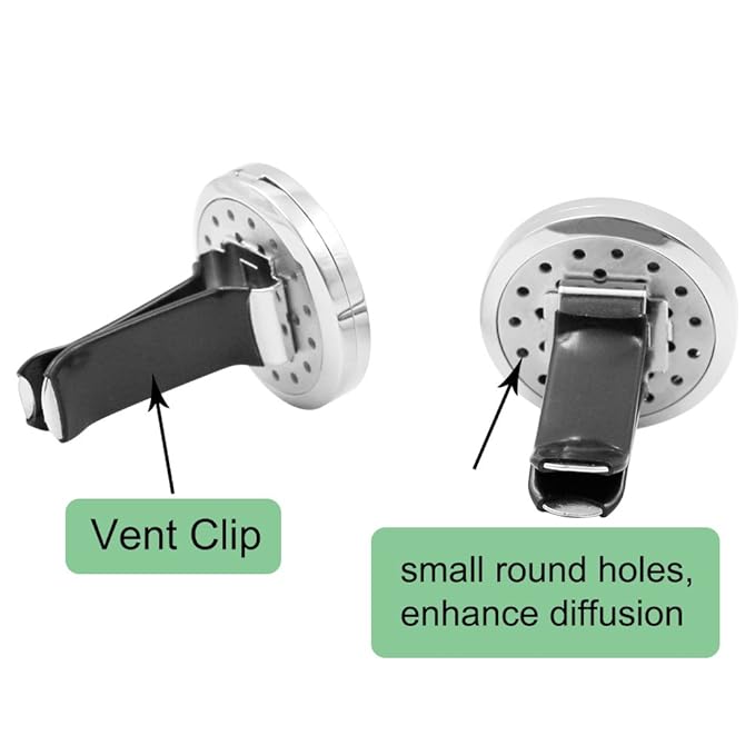 Car Diffuser Vent Clip - 2PCS 30mm Car Essential Oil Diffuser Vent Clips for Home Office Room with 12 Felt Pads Mother's Day, Birthday Gift for Women & Men - Bloomnest