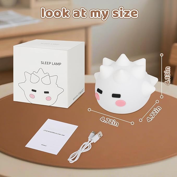 Cute Monster Lamp, 8 Color Changing and 20min Timer Nursery Nightlights, Soft Silicone Touch Lamps for Kids Room, Boys and Girls for Kids Sleep - Bloomnest