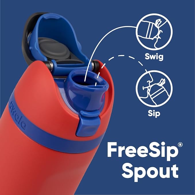 Owala Marvel FreeSip Insulated Stainless Steel Water Bottle with Straw for Sports and Travel, BPA-Free Sports Water Bottle, 24 oz, Spiderman | Insulated, with Straw, BPA-Free, Sports Water Bottle Owala
