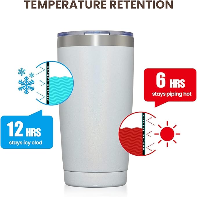 MEWAY 20oz Tumbler 4 Pack Double Wall Vacuum Insulated Travel Glitter Mug Bulk, Stainless Steel Tumblers with Lid and Straw, Powder Coated Coffee Cups for Woman(Rainbow White,Set of 4) - Bloomnest