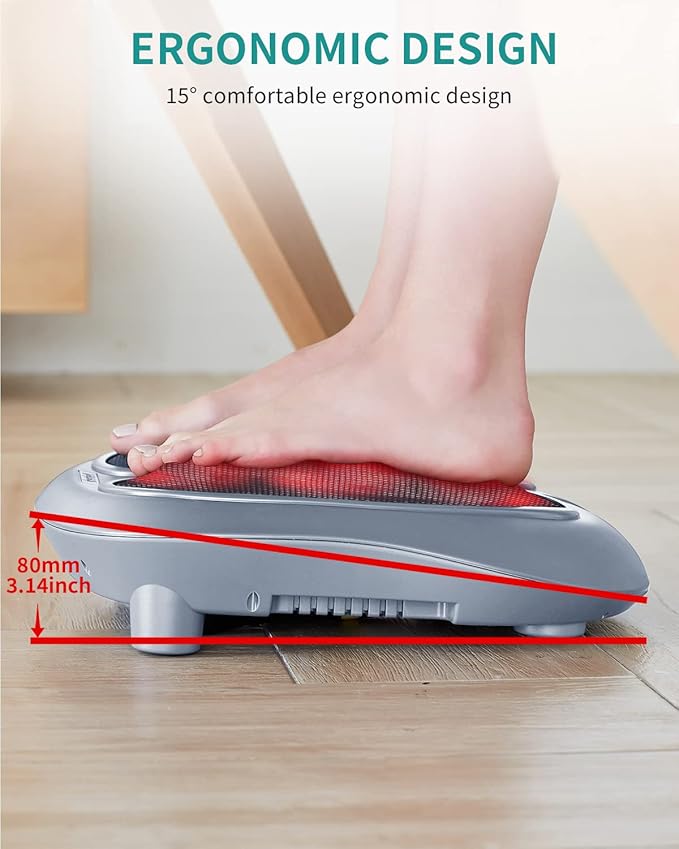 Nekteck Foot Massager with Heat, Heated Foot Massager for Plantar Fasciitis, Pain Relief and Circulation, Shiatus Electric Under Desk Feet Massager Machine, Gifts for Men Woman Him Her Mon Birthday - Bloomnest