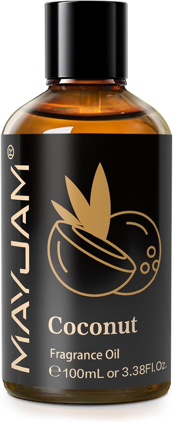 MAYJAM 100ML/3.38FL.OZ Coconut Fragrance Oils with Glass Dropper, Essential Oils for Diffusers for Home, Long Lasting Scented Oils for Diffusers Soap Candle Making - Bloomnest