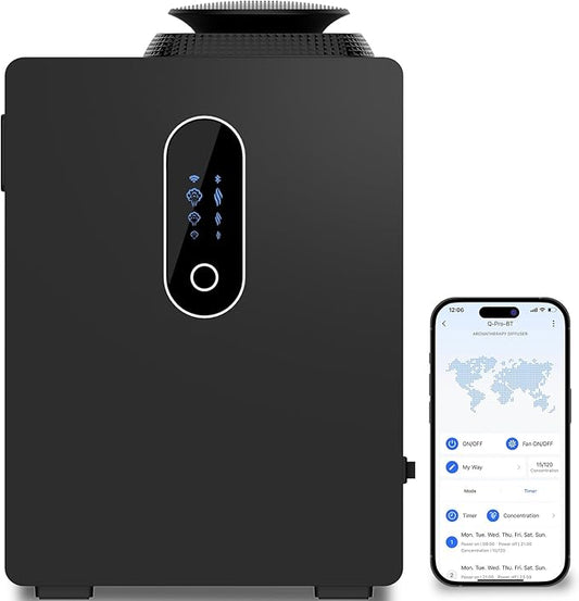 2025 Upgraded HVAC Scent Diffuser Machine, WiFi Control, Coverage 6000 Sq.Ft, Scent Air Machine for Home 1000ML, Waterless Cold Air Aromatherapy Essential Oil Hotel Scent Diffuser for Large Room - Bloomnest