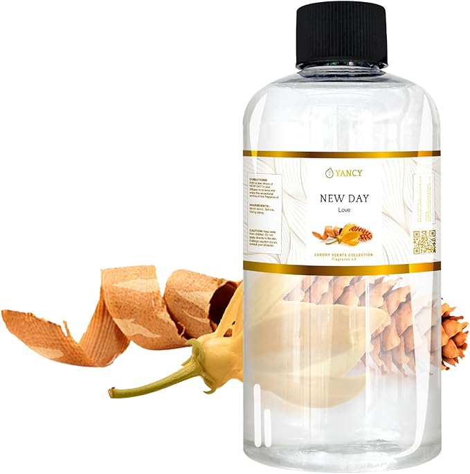 YANCY New Day Luxury Collection Fragrance Oil (8 oz), Uplifting Citrus and Floral Scent, Ideal for Diffusers, Oil Burners & Aroma Lamps, Refreshing Fragrance Oil for Morning Energy Boost YancySpa
