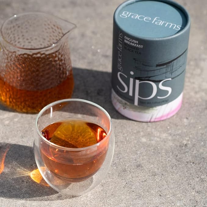 Grace Farms Organic English Breakfast Black Tea, 16 Pyramid Sachets | Fairtrade & Kosher |Gives Back 100% of Profits - Bloomnest