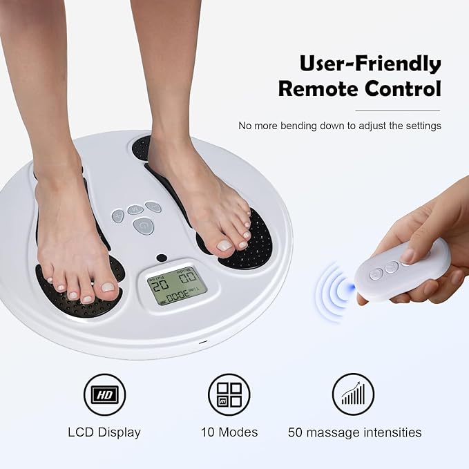 Electronic Muscle Stimulator (Model: AST-300W),EMS Foot Massager for Neuropathy, TENS & EMS Foot Circulation Stimulator (Big) - Bloomnest