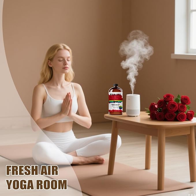 Rose Essential Oil, Rose Oil 16 Fl Oz 480ML for Diffuser Humidifier Yoga Cleaning DIY Candle Soap Making Essential Oils - Bloomnest