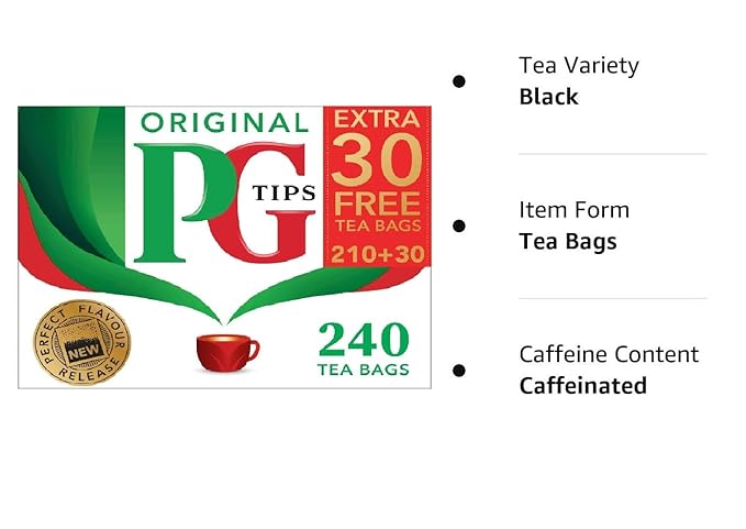 PG Tips Original Non-Pyramid, 240 Tea Bags (Pack of 4) - Bloomnest